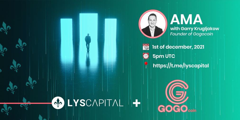 CapitalLys's tweet photo. Live AMA with @GOGO_coin 

📅Date : 1st December 2021 
🏰Venue: https://t.co/glrJ5EY6B6
⏳Time: 5PM UTC

#DeFi #NFT #Polygon https://t.co/fs7rSRljPr