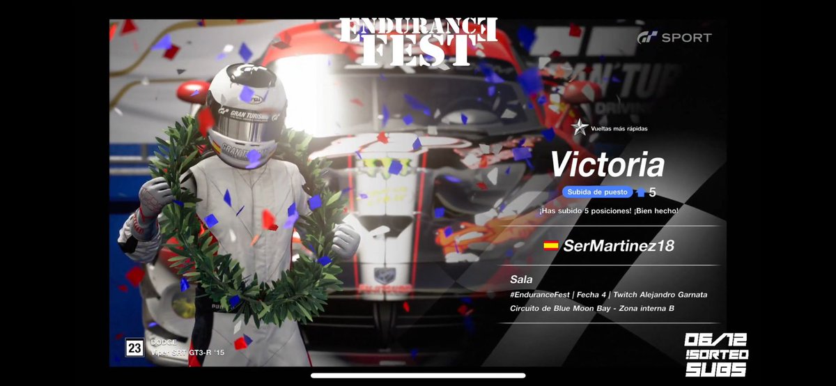 SimulaciónGTS (@simulaciongts) on Twitter photo Espectacular carrera de nuestro piloto <a href="/sergio18bm/">TDG_Sergio18</a> en la Endurance Fest de <a href="/AGarnata/">Alejandro Garnata</a>.
P1 tras hora y media de carrera en la que había que ser no sólo rápido, también muy listo.
Enhorabuena por el carrerón compañero, eres muy grande!!! Espectacular carrera de nuestro piloto <a href="/sergio18bm/">TDG_Sergio18</a> en la Endurance Fest de <a href="/AGarnata/">Alejandro Garnata</a>.
P1 tras hora y media de carrera en la que había que ser no sólo rápido, también muy listo.
Enhorabuena por el carrerón compañero, eres muy grande!!!