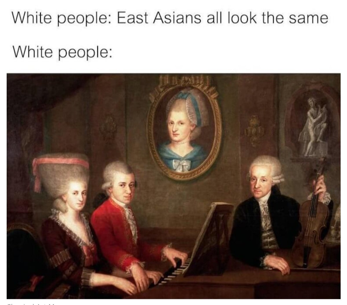 EmperorNorton's tweet photo. The phenomenon being described is not racism. It comes from the fact that you don't see many people of a given race.
#CrossRaceEffect https://t.co/WCa2Mv5FCl