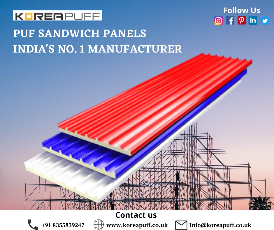 KoreaPuff's tweet photo. We are a leading manufacturer &amp; supplier of Sandwich Panels, Sandwich PUF Panels, and PUF Panels. Prefabricated, Pre-insulated, Sandwich Panel, comprising of the close cell, CFC free- polyurethane foam insulation core sandwiched between two metal facing sheets

#SandwichPanels https://t.co/syU0hSWfRg