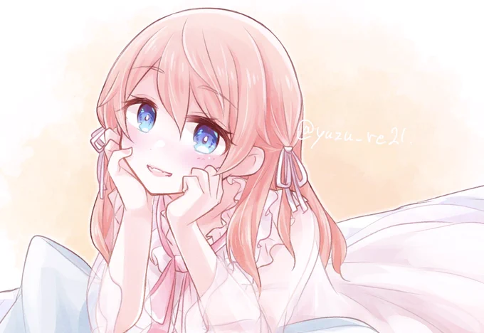 ご依頼イラスト  綺羅コオリ様(  )のサムネイラストを描かせていただきました!リピートご依頼とっても嬉しいです ネグリジェ姿も素敵でございます…!ありがとうございました!  #絵柄が好みって人がいればいいなぁ