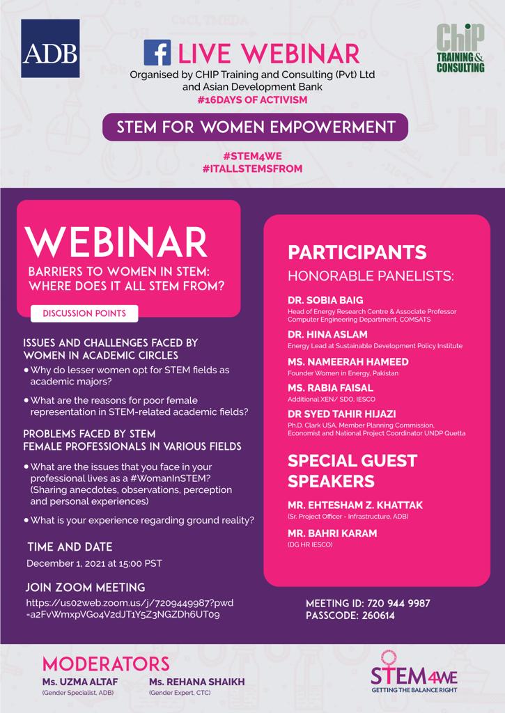 Hinaaslam11053's tweet photo. Looking forward to the discussion @Stem4We @PakistanADB @ADB_HQ @PkWomenInEnergy @SDPIPakistan https://t.co/2FiumkvSq2
