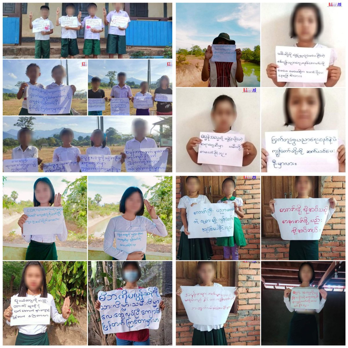 Students &amp; youths from various villages in Hlaingbwe township, Kayin State protested against the military slavery education system on November 30.

FREEDOM FROM FEAR
#Nov30Coup
#WhatsHappeningInMyanmar