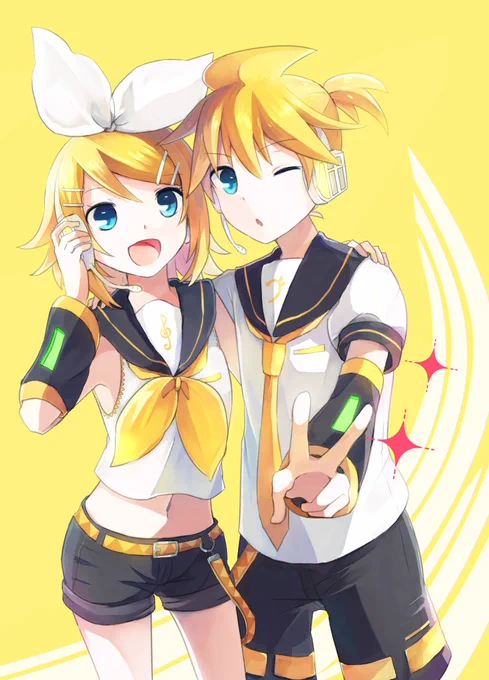 「own kagamine」に寄稿してた鏡音さんです!
元気いっぱいな鏡音さんがすきー 
