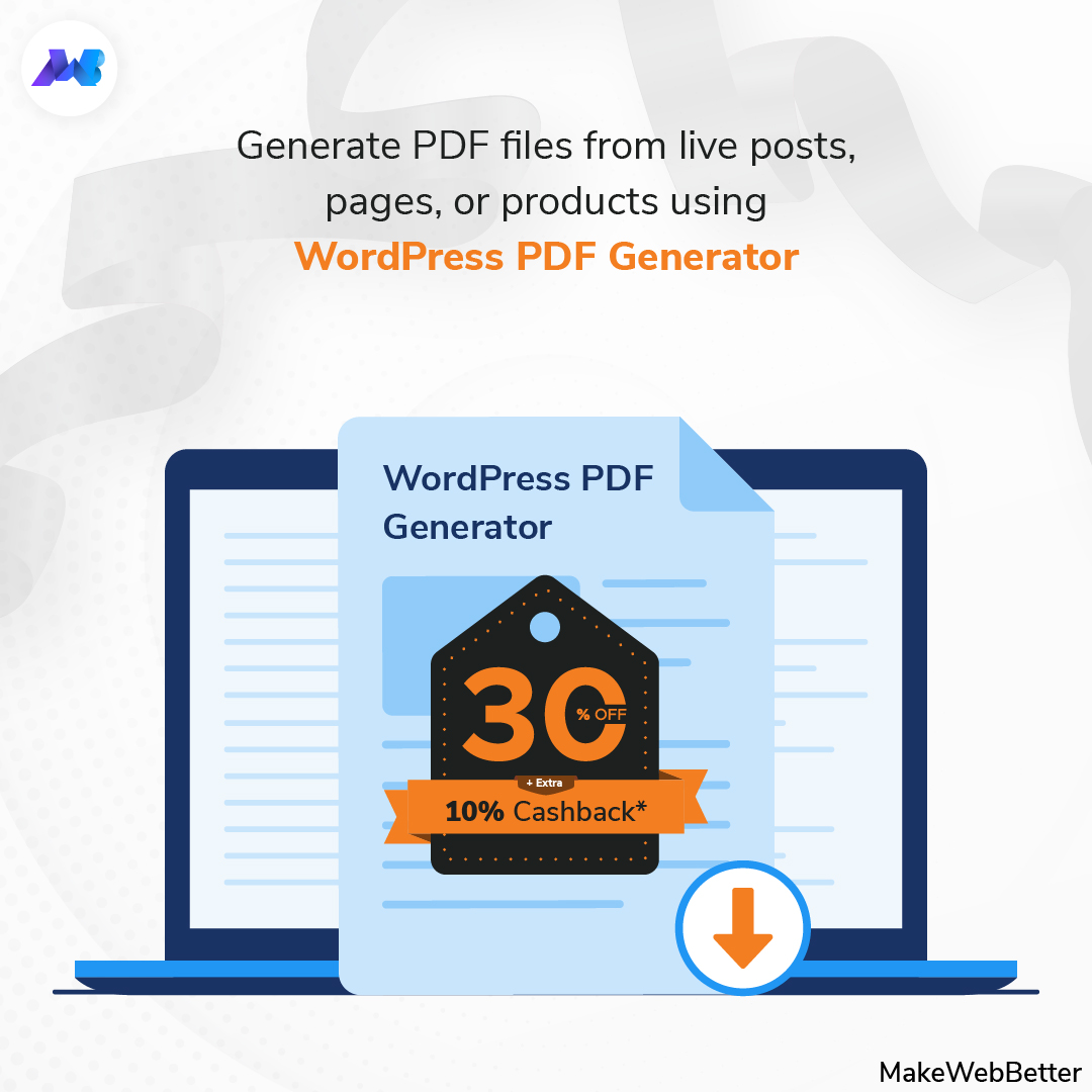 makewebbetter's tweet photo. The PDF builder helps to create PDFs for posts, pages, and products on @WordPress. PDF for custom post types can also be generated via this #WordPress PDF creator plugin.📄
Explore More👉https://t.co/5q5IBI2nq8
#WooCommerce #plugindeals #pluginsales #PDFplugin #MakeWebBetter https://t.co/nGAqqXnSxr