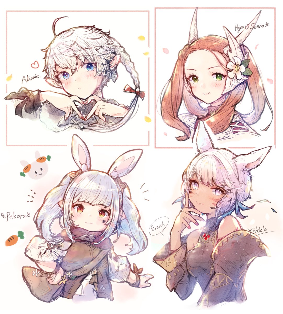FF14「#今月描いた絵を晒そう 
#FF14イラスト #FF14art 

今月は、趣味」|たばやんのイラスト
