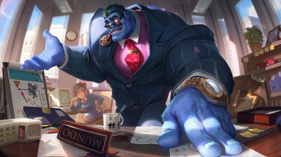 Los que no tengáis la skin de Dr.Mundo ejecutivo, compradla ahora por 725 wild cores y se os actualizará a la legendaria (1325) con el rework de forma gratuita.

Aprovechad el regalito de Navidad.

RT para que se entere la familia.