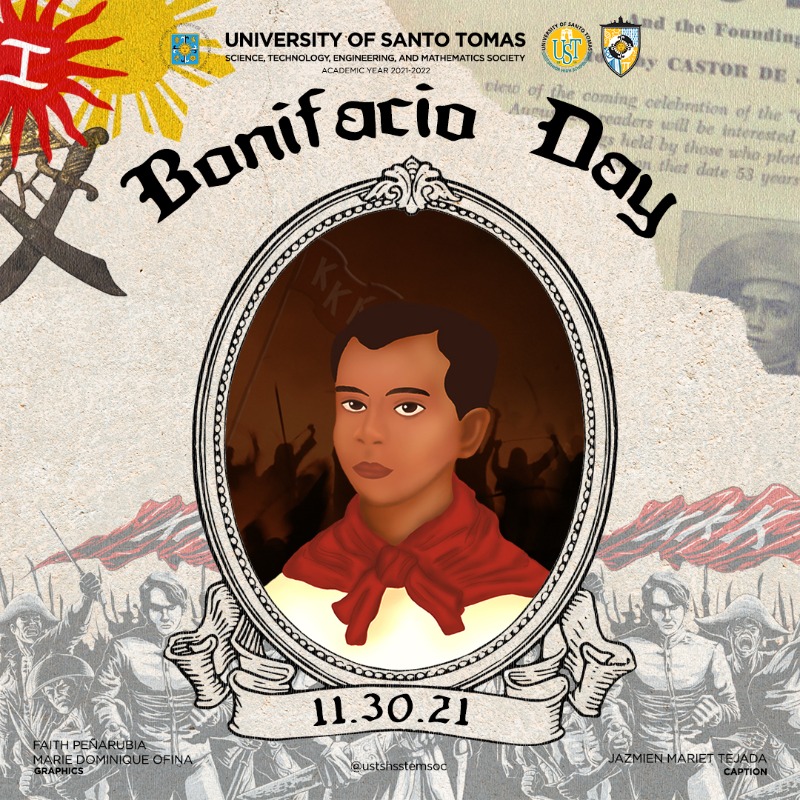 ustshsstemsoc's tweet photo. Let us remember the bravery and heroism of the Father of the Philippine Revolution and the "Supremo" of the Kataastaasan, Kagalanggalanng Katipunan ng mga Anak ng Bayan as we celebrate Bonifacio Day! 🚩

#BonifacioDay