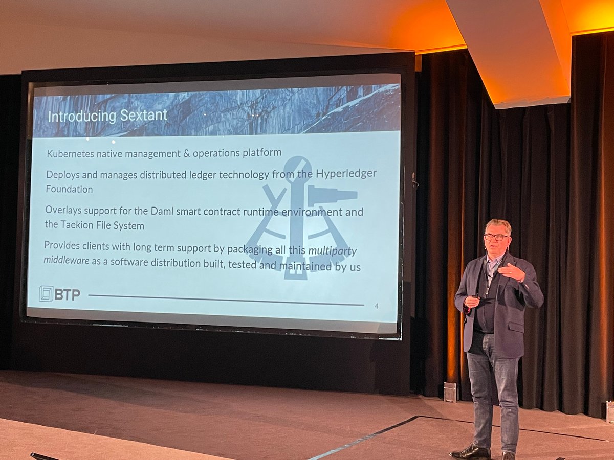 btpworx's tweet image. Our CEO @duncanjw pitching #Sextant - our flagship offering - at @TheBigScore_eu. #dlt #smartcontracts #informationsecurity
