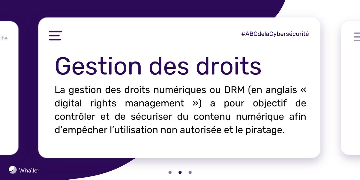 🔐Aujourd’hui, découvrez la lettre G comme… #Gestion des #droits 
Suivez notre ABCdaire de la #cybersécurité juste ici 👉🏼 my.whaller.com/sphere/pp6mxj/…