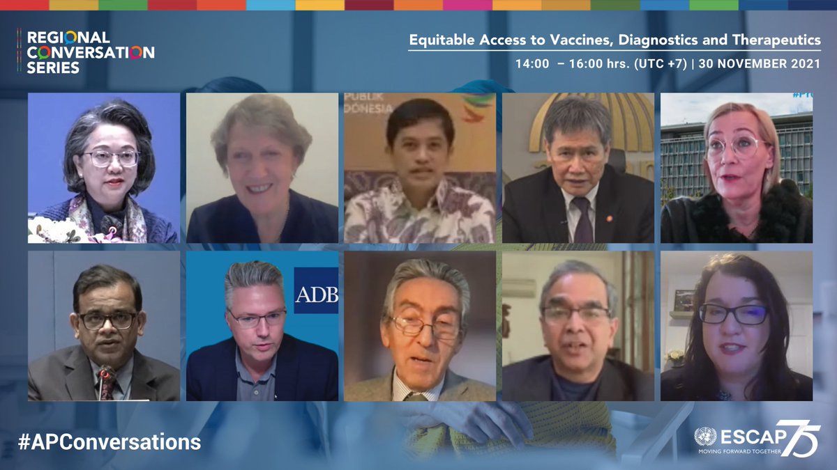 UNESCAP's tweet photo. At #APConversations today: Much more needs to be done to ensure fair access to #vaccines & #healthcare delivery in #AsiaPacific. Let’s work together for strong health systems that protect ALL people from future pandemics!
📺Watch the replay: https://t.co/a4YW1pqEZr
#ESCAP75 https://t.co/iU9QgUAj7Q