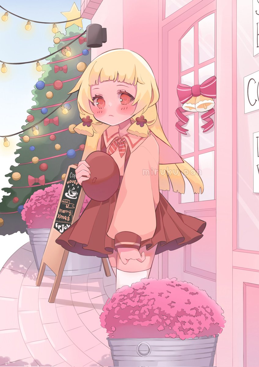 Mirukupannn_'s tweet photo. "Wishing to see him..." Taiyo visit the coffee shop on Christmas Eve wishing she could see her crush one more time in there (﹡֦ơ ﻌ ơ֦﹡)
.
.

ଘ(˵╹-╹)━☆ DTIYS entry for @/s_oyachan at Insta https://t.co/CrK9jrN9md