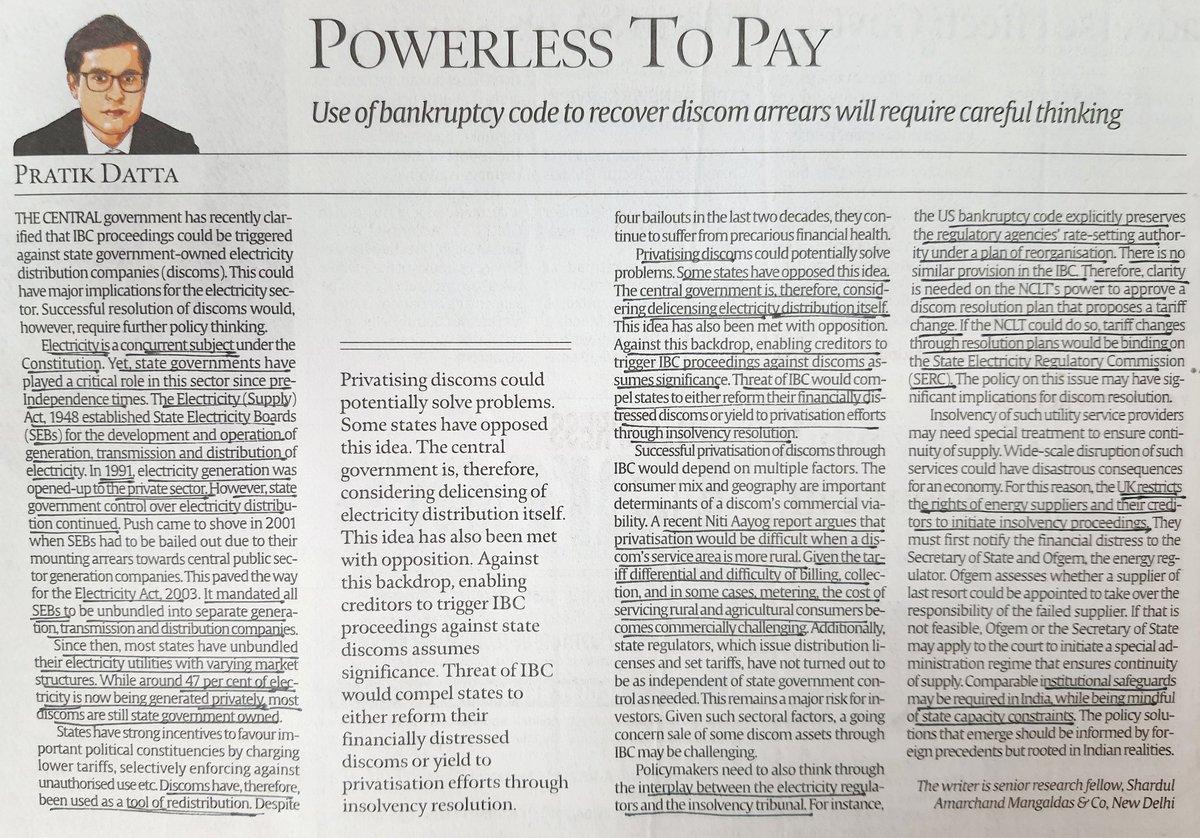 imRavikantYadav's tweet photo. #goodmorning
Todays #Newspaper
#capf to address structural issues-#Fraticide #Suicide
#RBI to launch Central Bank #DigitalCurrency
Gettin PVt sector onboard- #Space #startup hub
Electricity-Discoms-#privatisation
@UpscExpress @UPSC_Content
Source-@IndianExpress
@the_hindu https://t.co/oKkvrl9EGu