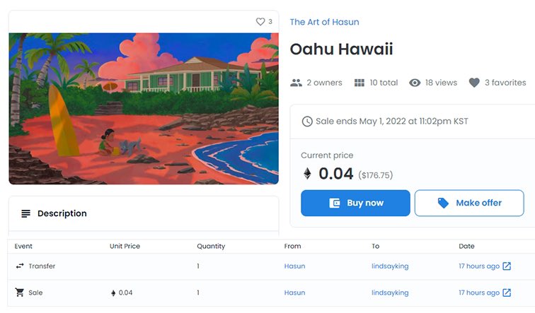 hasun1210's tweet photo. @lindsaykingdom_  Yay!!! Lindsay got my Oahu Hawaii😍😍 it’s one of my favorite piece! Take a look👇 (but why no email😭@opensea)

https://t.co/vJNdCQlwfH

#NFT #NFTart #NFTcollectibles  #NFTdrop  #NFTcollection #NFTCommunity https://t.co/ejjSiVidPP