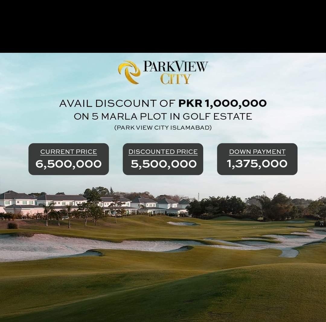 Park View Golf Estate, a luxury residential block by Park View City that offers 5 marla, 10 marla, 1 kanal residential plots surrounded by golf course.

For booking Call/WhatsApp 0330-7771355 

#parkviewcity #islamabad #golfestate 
#5gproperties #5gmarketing #5gconstruction
