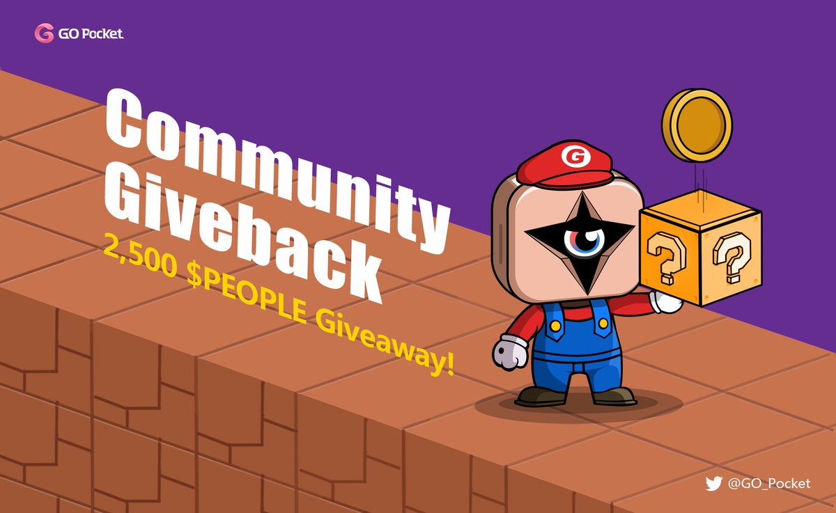 GoPlusSecurity's tweet photo. 🤩Community Giveback😍

2,500 $PEOPLE Giveaway!

✅ Follow Me @GoPocketWallet 
✅ Retweet &amp; Like pinned tweet https://t.co/wxyMbimUZM
✅ Invite at least 5 FRENS to follow me &amp; leave comment below👏

Winners will be announced in our group https://t.co/PqBqdFDJYf

GOOD LUCK GUYS💕 https://t.co/3M8YuKUvlb