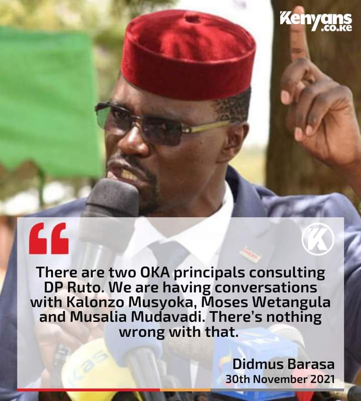 Realhustlerske's tweet photo. There are two OKA principals consulting DP Ruto. - Kimilili MP Didmus Barasa.
#UhuruLegacyLocked https://t.co/6rPyQr2LGy