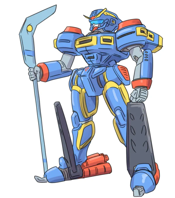 アイスホッケーGundam-Z ネオ北海道代表 #都道府県ガンダム 
北海道四天王の1機 アイスホッケーが得意なロボットをモチーフにしているらしい…… 