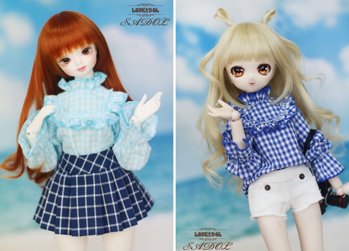 DOLKNAGOYA's tweet photo. 本日最終日◎閉店セール全品30％Off開催中◎
【SADOL】40cmGirl/MDDサイズのお洋服販売中です。
チェック柄フリルシャツ
お色は、Sky/Blue/Pink/Yellowの4色です。
価格◎各￥4,250→(30%Off)各￥2,970 https://t.co/kUlYpDcr5S