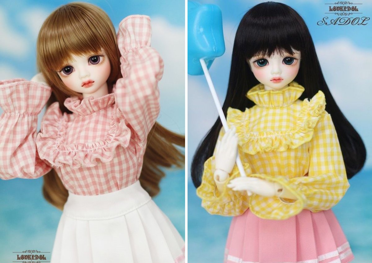DOLKNAGOYA's tweet photo. 本日最終日◎閉店セール全品30％Off開催中◎
【SADOL】40cmGirl/MDDサイズのお洋服販売中です。
チェック柄フリルシャツ
お色は、Sky/Blue/Pink/Yellowの4色です。
価格◎各￥4,250→(30%Off)各￥2,970 https://t.co/kUlYpDcr5S