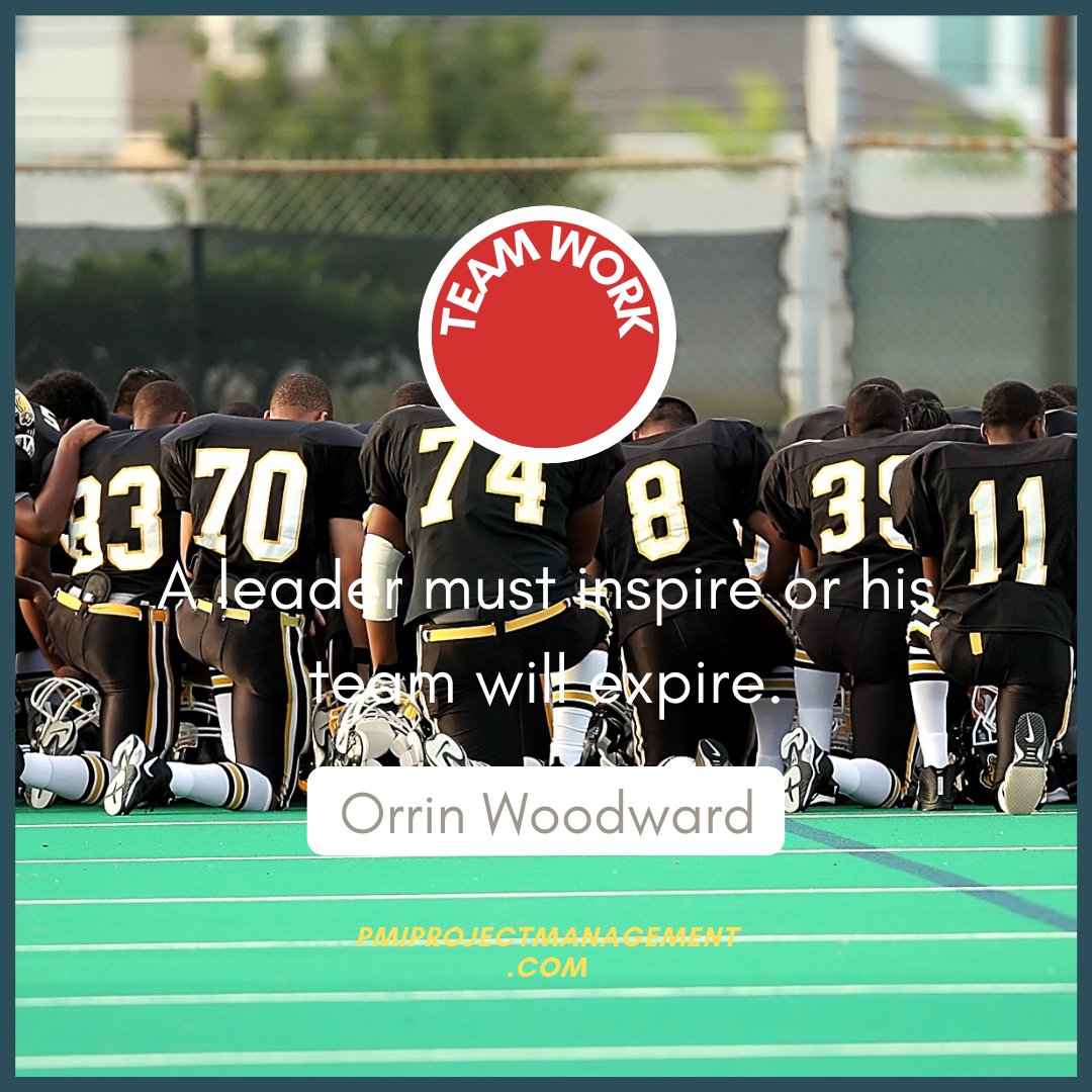 PmiProjectMng's tweet photo. A leader must inspire or his team will expire #leader #teamwork #team #collaboration #pmiprojectmanagement #pmi #projectmanagerclub #pmp #projectmanagers #pmo #projectmanagement #teamspirit #projectmanagementee βοΈ https://t.co/YfL0jaCWM7