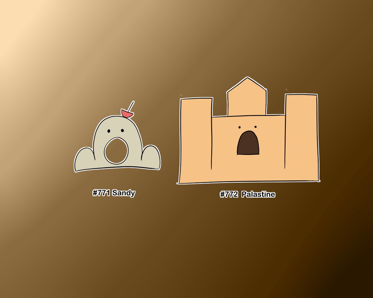 CoreVizion's tweet image. #771-772 Dangerous sand castle #Sandygast #Palossand #Pokemon #Poormondex #Alola