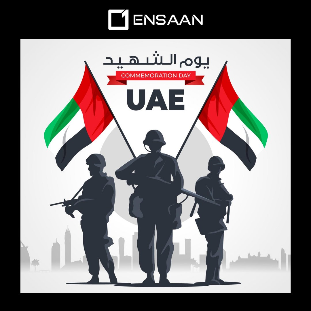 ensaantech's tweet photo. #Ensaan stands with the #UAE to pay tribute to the Emirati martyrs who sacrificed their lives for the nation.

#CommemorationDay marks an important date in the UAE calendar as we observe a nationwide minute of silence to remember our country’s martyrs.

#UAEMartyrs #MartyrsDay https://t.co/moZHfM6LdE