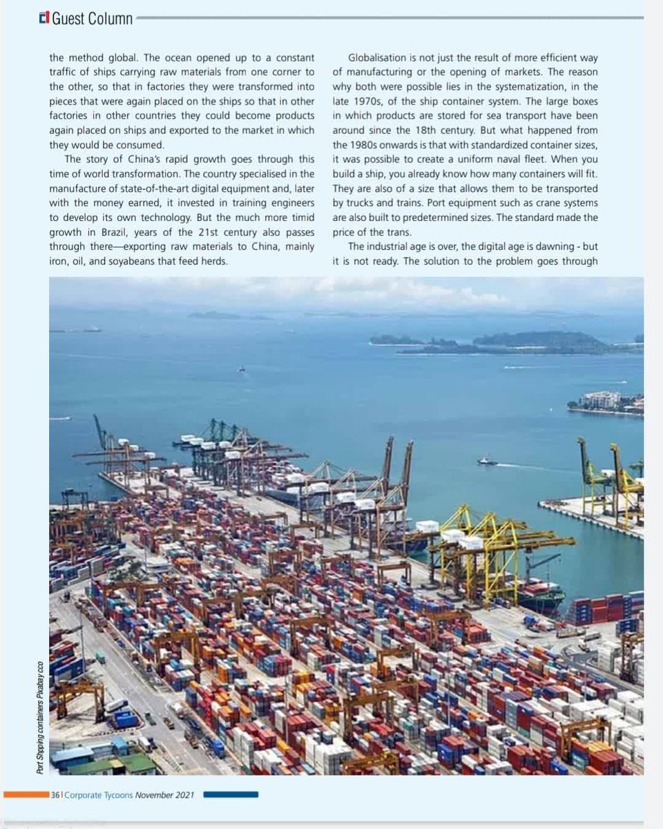magcorptycoons's tweet photo. The Breaking of #Globalization Countless countries have already understood that the next decade is one that will require heavy investments in infrastructure. 
#GuestColumn by O.P. Singh, MD, Huvepharma SEA (Pune) Pvt. Ltd. The writer is also an expert on food security #CTNov2021 https://t.co/v5OA4ZaL97
