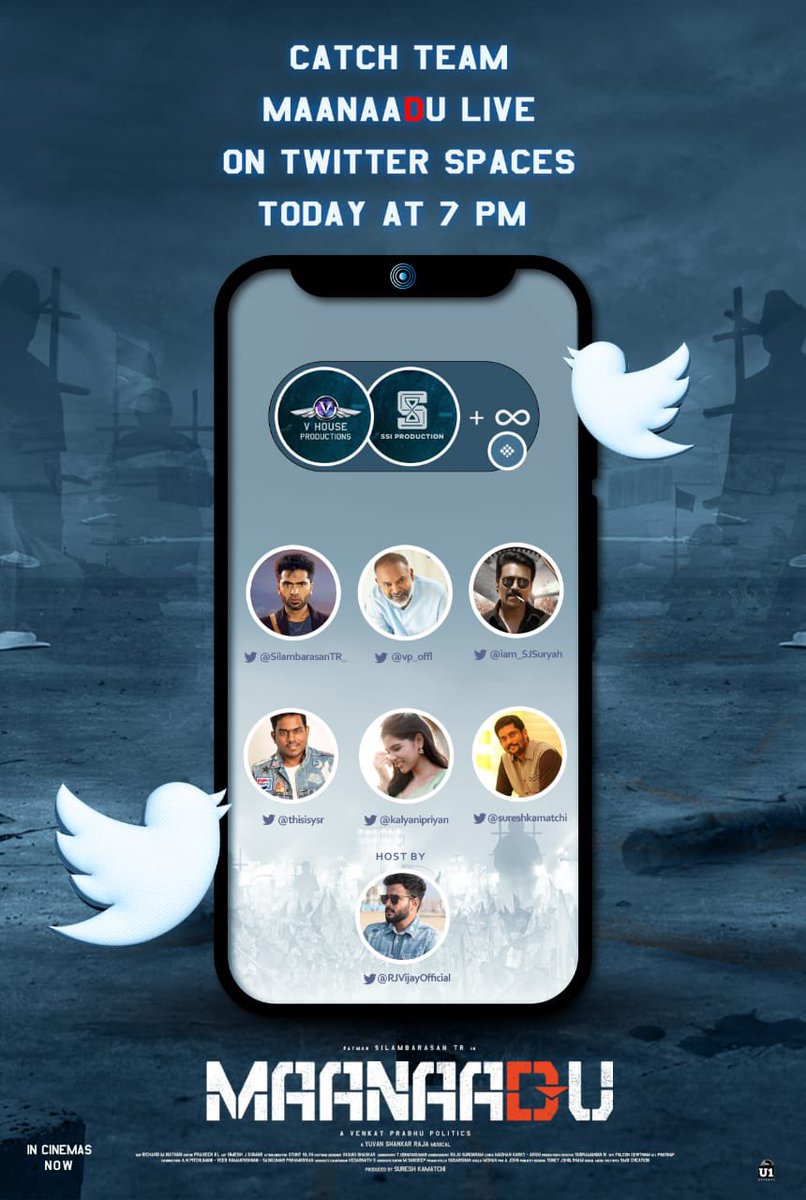 hariharangaj's tweet photo. #MaanaaduSpace @TwitterSpaces today at 7 Pm #Maanaadu #SilambarasanTR https://t.co/rmjlhZ1MkZ