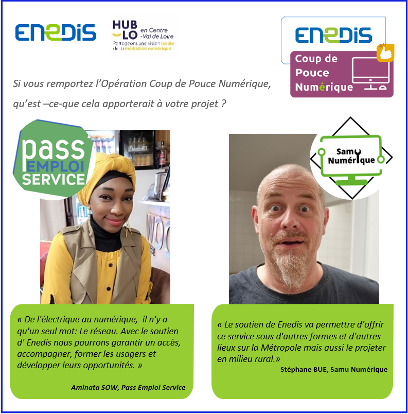 enedis_centre's tweet photo. [Opération Coup de Pouce Numérique💡]
🔎On vous présente  :

5️⃣ @PASSEMPLOI45
👉 Ouvrir un troisième espace de médiation numérique pour favoriser l'inclusion économique et sociale

6️⃣ Samu Numérique
👉Reconditionner des ordinateurs et animer des ateliers d'informatiques https://t.co/HEHa34LeZR