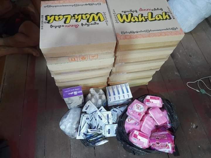 miN13700's tweet photo. Shwepyithar, Kyimyindaing, North Dagon &amp; Pathein townships students' unions (ABFSU) donated clothes, medicines, food &amp; other supplies to refugees on November 30.

FREEDOM FROM FEAR
#Nov30Coup
#WhatsHappeningInMyanmar https://t.co/2Boe2KHd5L