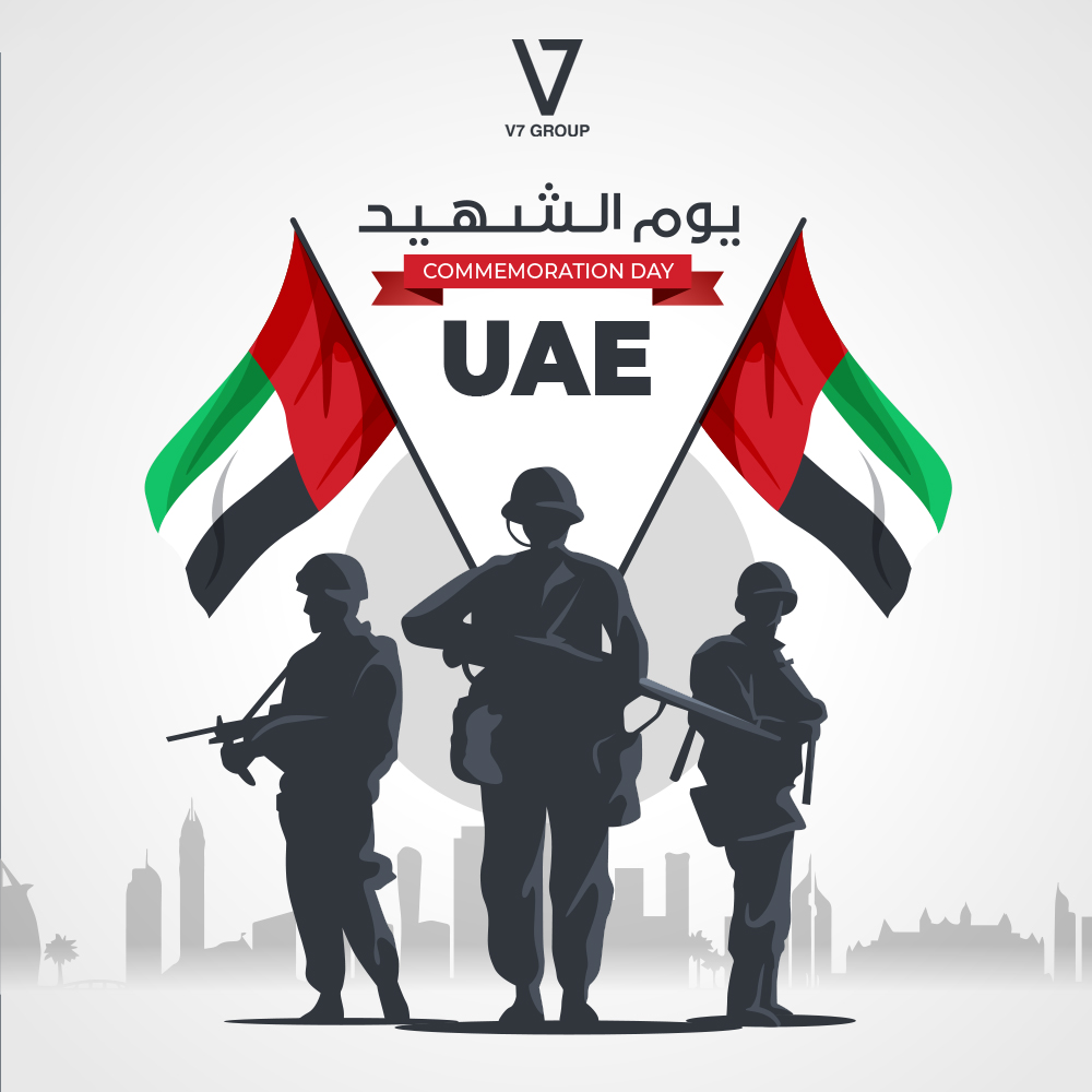 V7GroupMENA's tweet photo. On the occasion of #UAECommemorationDay, we would like to take a moment to remember the UAE’s #bravemartyrs who gave their lives for the #peace and #prosperity of this nation.

#V7Group #UAE #MyDubai #CommemorationDay #MartyrsDay #UAEMartyrs #UAEMartyrsDay #UAESoldiers https://t.co/5lQ0Fe0mjF