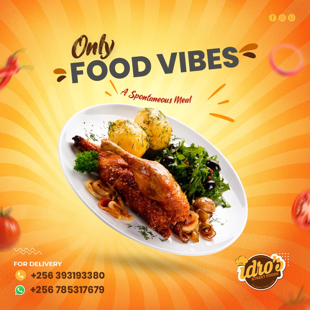 IdrosStreetFood's tweet photo. One can’t think well if they haven’t dined well.
Enjoy a delicious meal with family this month as we celebrate the greatness of Uganda.
Call on 0393193380 or send a WhatsApp text to 0785317679 and place your order now.
#IdrosStreetFood #TheDancingChef #foodie #foodies #yummy https://t.co/FHoMnFsnHe