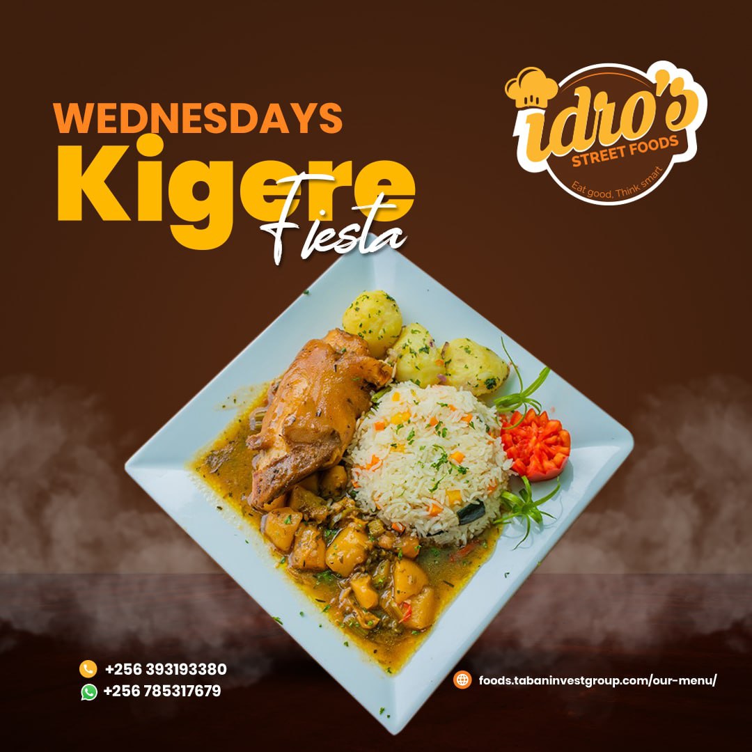 nbstv's tweet photo. Kigere Fiesta All Day. 😋 Call @IdrosStreetFood on 0393193380 or send a WhatsApp text to 0785317679 and place your order.
#TheDancingChef #IdrosStreetFoods
#NBSUpdates https://t.co/UXrK0ojAR6