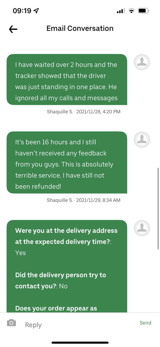 shaquille_sam's tweet photo. @Uber_Support @UberEats @Uber_RSA I received absolutely terrible service from Uber eats. I ordered food but never received my goods. The app said delivered and when I phoned the driver, he blatantly ignored my calls. I contacted uber via the Help option on the app but no response https://t.co/SD9vnsnp08