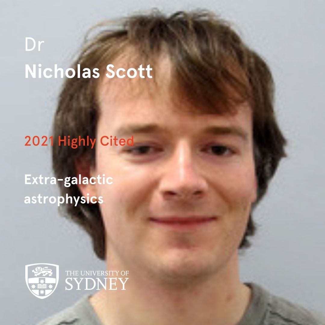 Sydney_Science's tweet image. Congrats to @Sydney_Uni&apos;s Dr Nicholas Scott, who has been named in the @clarivate #HighlyCited2021 researchers list. His research interests include #GalaxyDynamics, stellar populations &amp;amp; the role of supermassive #BlackHoles. Read about his research: bit.ly/3E2mCbb