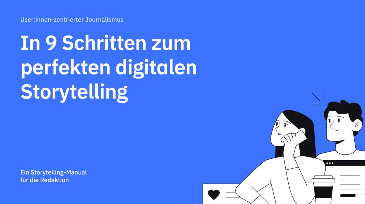 oswaldmartin's tweet photo. Wie geht Journalismus, der die Bedürfnisse der Leser:innen ins Zentrum stellt? Wir haben im Innovationsteam von CH Media ein Jahr lang geforscht und getestet. Daraus entstanden ist das Manual «In 9 Schritten zum perfekten digitalen Storytelling». Download: https://t.co/IVa8D7t1k1 https://t.co/bAwoFX3Fnz