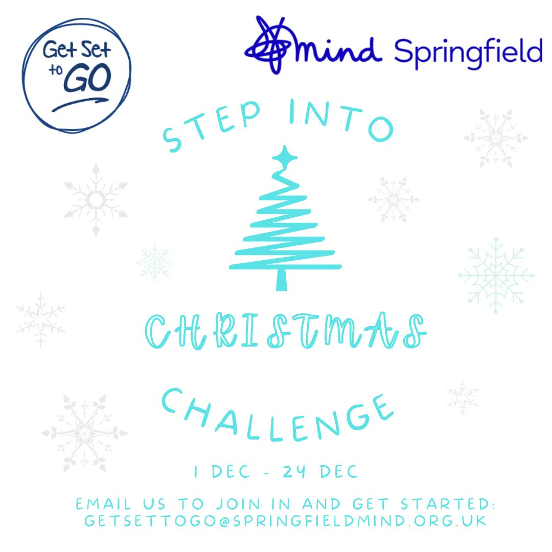 worcsmind's tweet photo. Join in with our Step into Christmas challenge running from 1st – 24th December, to sign up or for more information please email the Get Set to Go team on getsettogo@springfieldmind.org.uk ❄

#getsettogo #springfieldmind #mentalhealth https://t.co/LzU98wORaf