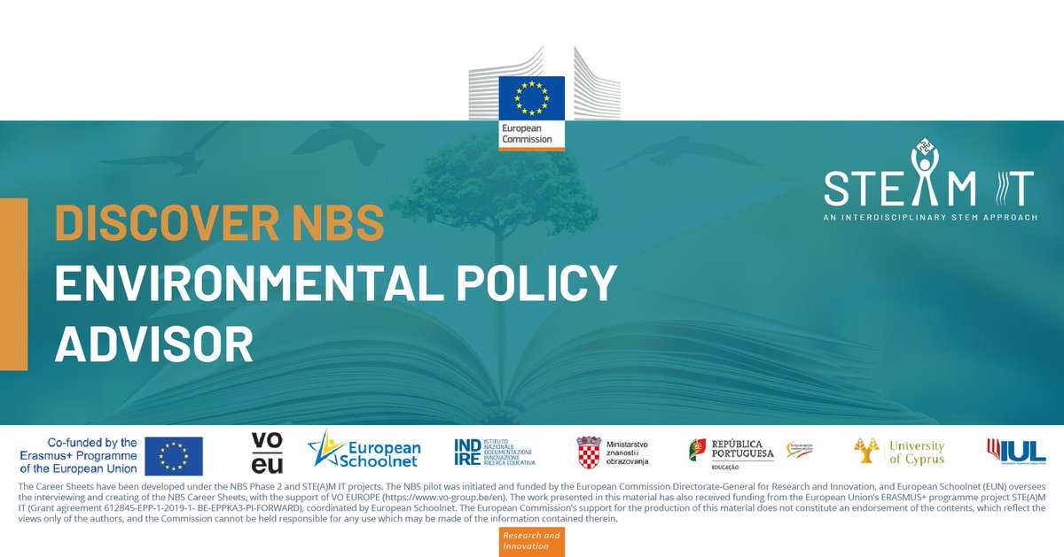 scientix_eu's tweet photo. “Society is not fully aware of what #NBS are, and what they can do”, asserts @ThomasWellens in the last podcast of #STEAMIT_project & #NBS_project.
🌳 Introduce your students to the work of an Environmental Policy Advisor!
Listen to the podcast 👉 https://t.co/1grC8orOJ7 https://t.co/zvHOYTRoLH