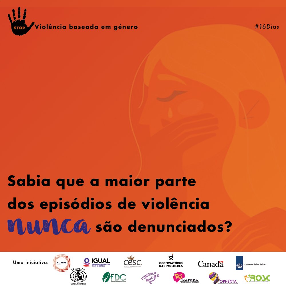 WVL_ALIADAS's tweet photo. Muita das vítimas de violência não têm coragem para denunciar as agressões. Esta situação agrava os traumas causados pelo episódio e cria precedentes para que o mesmo volte a acontecer. Denuncie!
#16Dias #16Days #STOPViolencia #OrangeTheWorld #30YearsOfActivism https://t.co/1B2mndif87