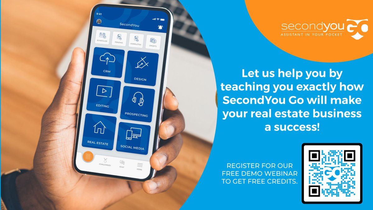 SecondYouLLC's tweet photo. [4/4] Available in App Store and Google Play.

📌 3 Steps to Get Started!
1. Download here: https://t.co/A8C1BJXwMz
2. Join Free Demo webinar: https://t.co/hNtINrZaQf
3. Get credits to request tasks: https://t.co/LA0k64Pa69

#SecondYouGo #AssistantinyourPocket #GetBackTime https://t.co/O2TS0ZbKMZ