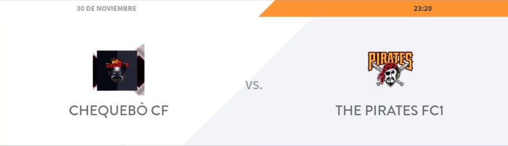 Esta noche volvemos a darlo todo en <a href="/VFOspain/">VFO España</a>  contra <a href="/THEPIRATES_FC/">THE PIRATES FC1</a> !!
Si no os lo queréis perder en el perfil tenéis el enlace para verlo en directo!!