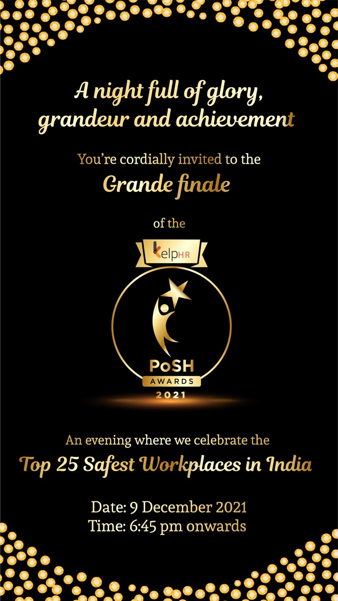 kelphr's tweet photo. We look forward to having you with us in applauding and encouraging workplaces that are relentlessly working towards building safe and inclusive workplaces. Date: 9 December 2021, 6:45 pm onwards. Keep watching this space for registration details. #poshawards #KelpHR https://t.co/d1Cr0vSxRx