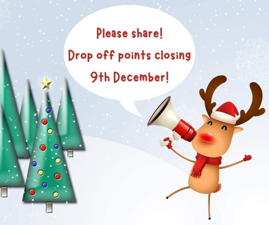 Be quick, be quick!

🚨🚨🚨 Rudolph has a big job ahead of him delivering all these presents for the children and young people of South Ayrshire on time. So he needs you to take all of your donations to drop off points by the ***9th December*** at the latest!

Please share <3