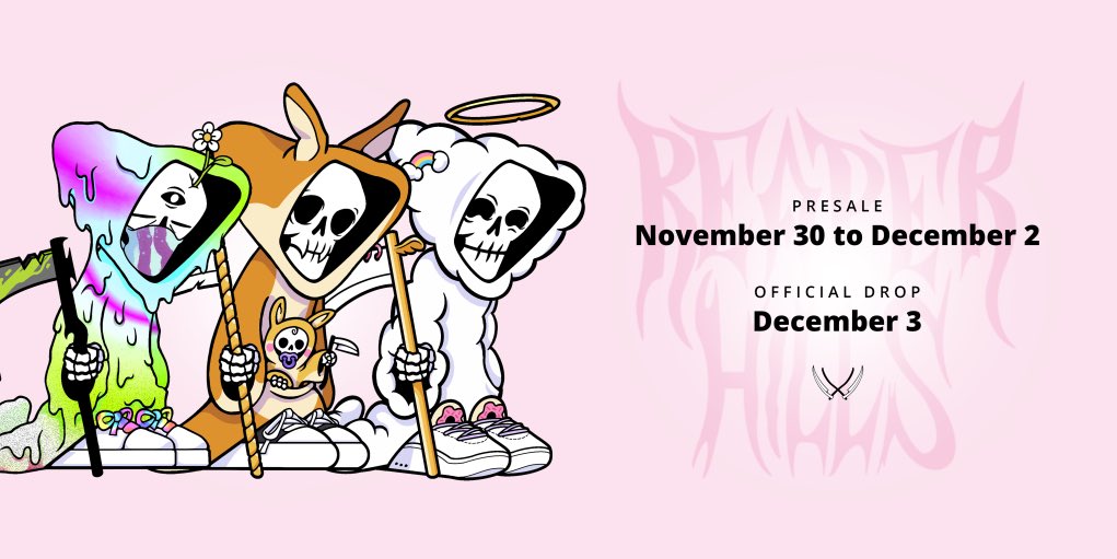 We’re launching on <a href="/Immutable/">Immutable</a> later today! Reap the rewards of holding a Reaper while minting with ZERO gas fees 💀

Join our discord for more info on how to get whitelisted 
discord.gg/reaperhills

#RUNFORTHEHILLS