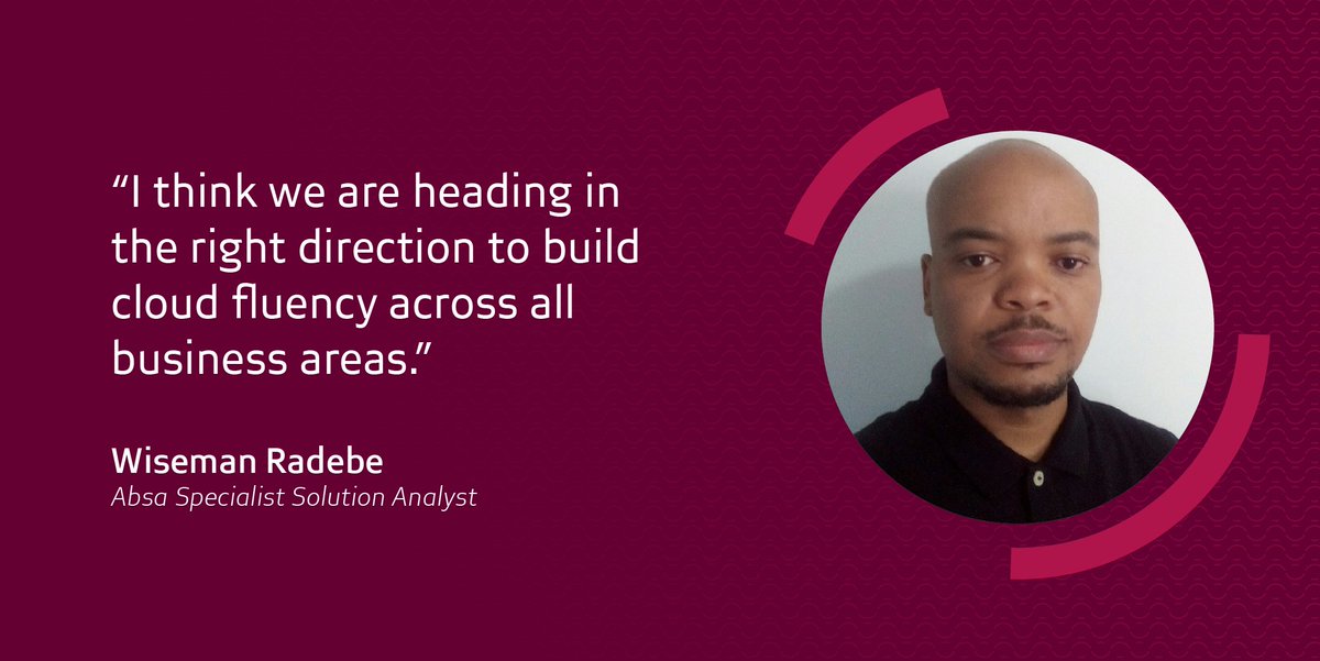 Absa's tweet photo. The key outcome from the cloud incubator programme was for participants to be able to identify cloud opportunities and to create more efficient, scalable services and solutions. Learn more about the initiative here: https://t.co/ZFlKr2Ipig #cloudincubator https://t.co/nARnElu2uU