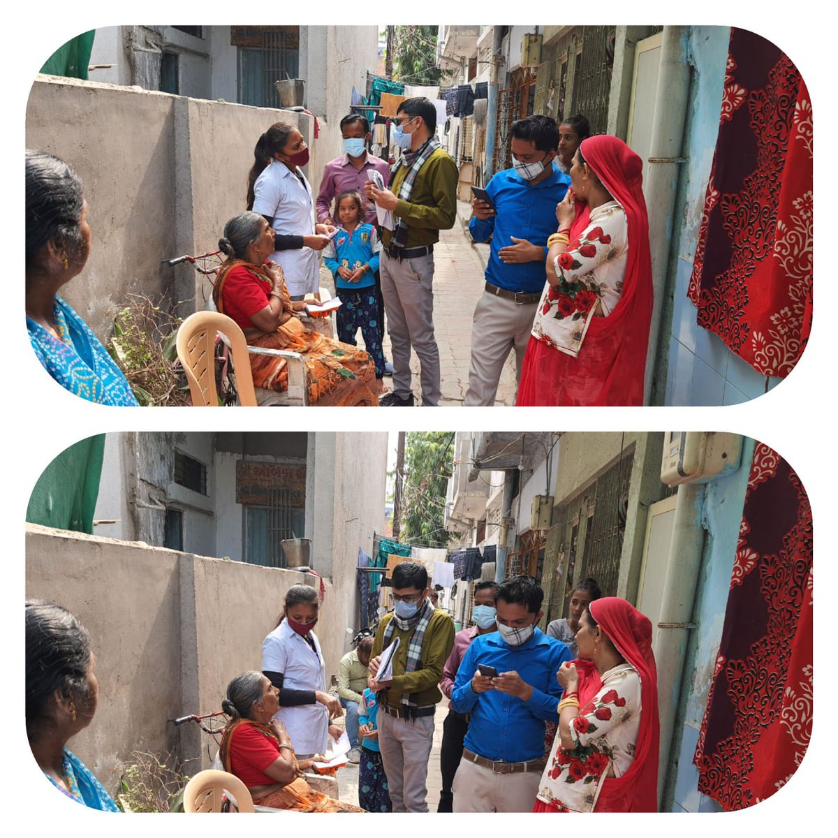 thokalol1's tweet photo. #HarGharDastak તા:-૩૦/૧૧/૨૦૨૧ ના રોજ UPHC 1 કલોલ હકમાજીની ચાલીવિસ્તારમાં  RBSK ટીમ દ્વારા કોવિડ રસી ૧ અને ૨ રસીના ડૉઝ ના લીધેલ વ્યક્તિઓને ઘરે ઘરે જઈને સમજાવી ને રસી આપી.
@thokalol1 @PMOIndia @AmitShah @DyDDOGnr @DDOgandhinagar @MoHFW_GUJARAT @CollectorGnr @UphcKalol https://t.co/vO9N6TD48F