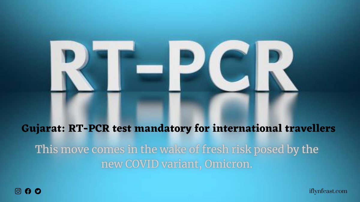 iflynfeast's tweet photo. Do not miss any updates from us and stay connected with us always.
#manishaadubey #iflynfeast #gujarat #rtpcr #internationaltravel #covidvariant #Omicron #coronavirus #rtpcrreport #OmicronVariant https://t.co/1SpviBBRyM