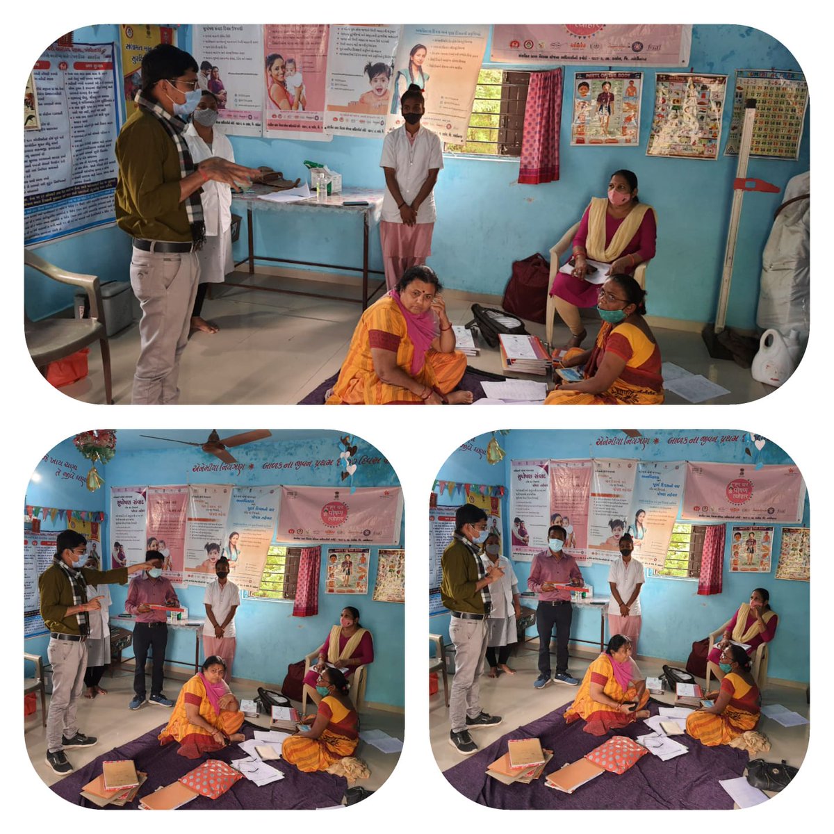 thokalol1's tweet photo. #HarGharDastak On 30/11/2021 H2H counselling was done in Mahendra mil area in Kalol with RBSK team &amp; UPHC 1 staff also 1st &amp; 2nd dose of vaccine given to the remaining people. 
@thokalol1 @PMOIndia @AmitShah @MoHFW_GUJARAT @DDOgandhinagar @DyDDOGnr @UphcKalol @CollectorGnr https://t.co/0P2VAg6yZ8