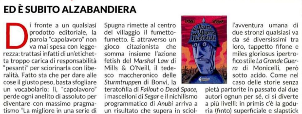 feltrinellied's tweet photo. "Non bisogna avere paura di definire #LaQuartaGuerraMondiale di #Spugna e #MarcoTaddei come un piccolo capolavoro" #FeltrinelliComics @FumodiChina https://t.co/2PplArqyVh